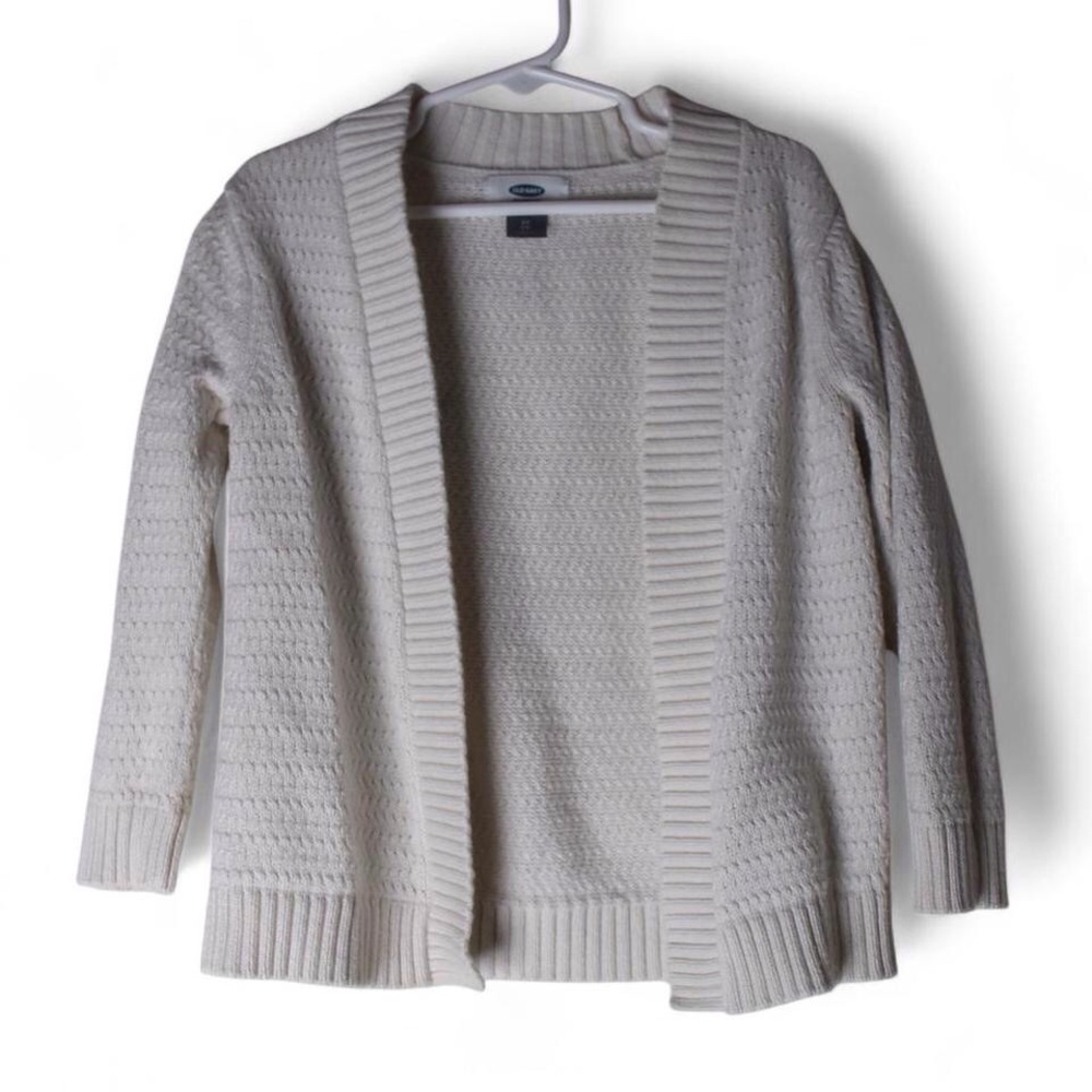 Old Navy Cream Open-Front Cardigan